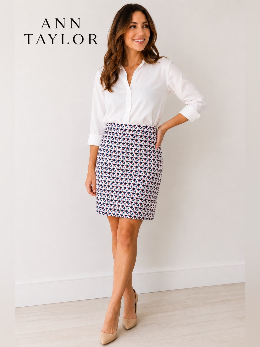 Ann Taylor Madison Skirt Size 6 Geometric Print Mini Skirt